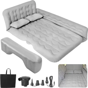 SUV Air Mattress - Thickened and Double Air Mattress Sided Flocking Travel Inflatable Car Mattress Bed with Electric Air Pump and 2 Pillows, Car Sleeping Bed for Home Outdoor and Travel