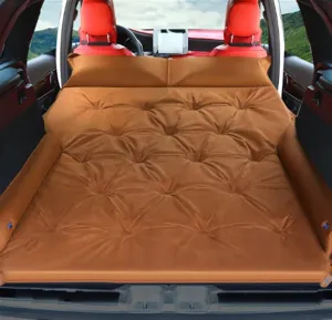 SUV Car Inflatable Mattress, Automatic Inflatable Mattress, Camping Travel Sleeping Mat, in-car Rest Inflatable Bed, Car Mattress Leakage Test (Brown)