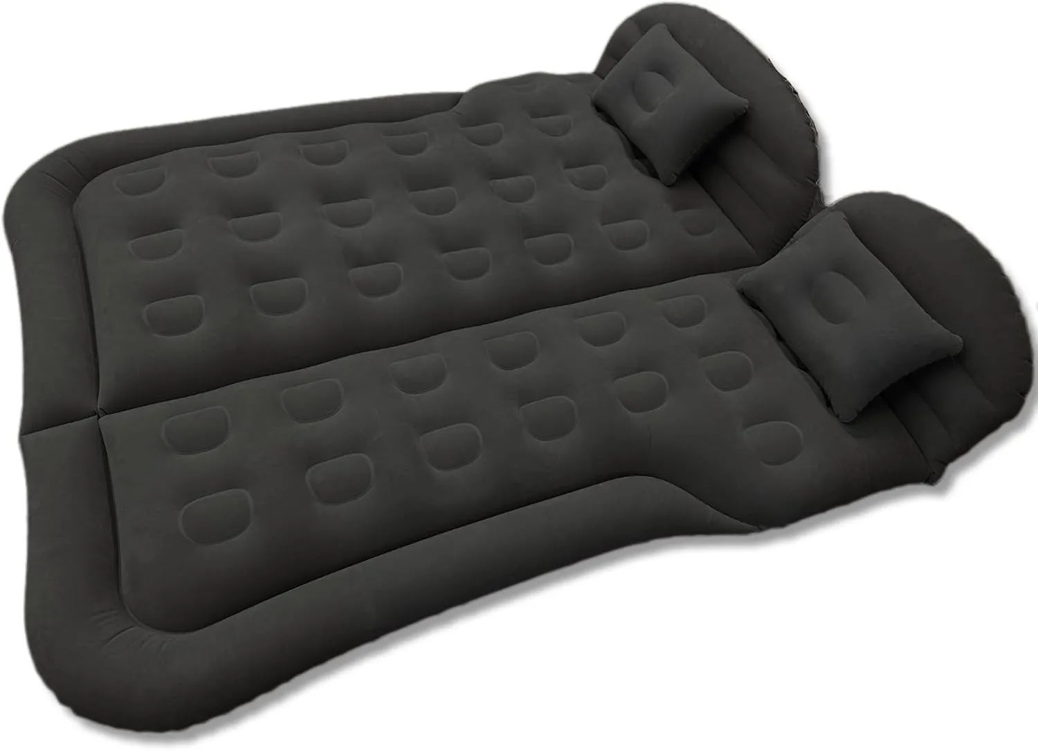 SUV Mattress for Camping, Car Air Mattress with Pump and 2 Pillow, Foldable Camping Bed, Inflatable Sleeping Pad for Car Truck, Travel Bed Backseat for Road Trip (Black)