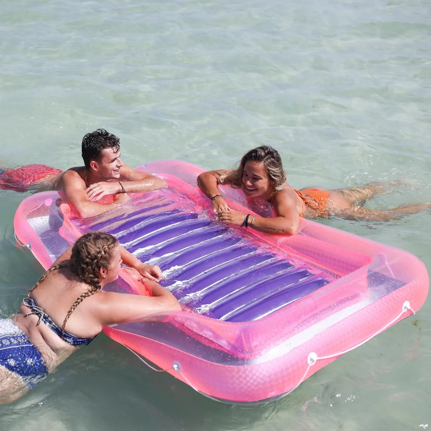 SWIMLINE Original Suntan Tub Series Classic Inflatable Tanning Float Floating Lounge | Personal Tan Pool Hybrid Lounger | Adjustable Pillow | Fill with Water | Reflective Tanning Design