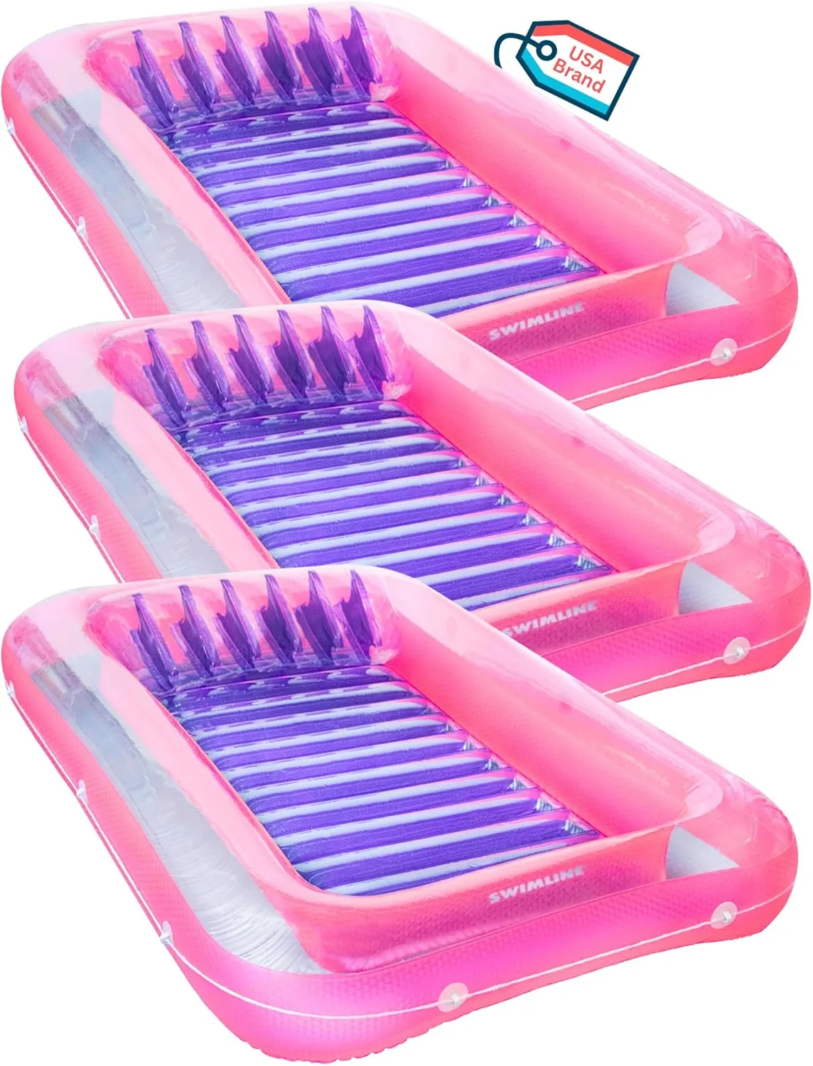 SWIMLINE Original Suntan Tub Series Classic Inflatable Tanning Float Floating Lounge | Personal Tan Pool Hybrid Lounger | Adjustable Pillow | Fill with Water | Reflective Tanning Design