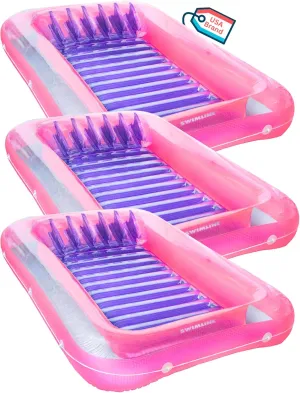 SWIMLINE Original Suntan Tub Series Classic Inflatable Tanning Float Floating Lounge | Personal Tan Pool Hybrid Lounger | Adjustable Pillow | Fill with Water | Reflective Tanning Design