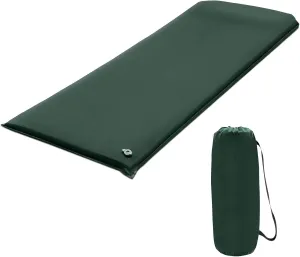 Tangkula Self Inflating Sleeping Pad, 3 Inch Inflatable Camping Mattress Pad with 9.5R Value, Insulated Foam Camping Mat with Pillow, Lightweight Camp Sleep Pad for Backpacking, Car, Tent