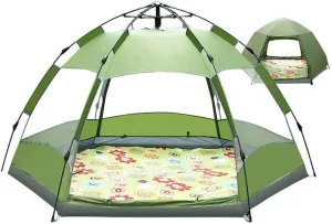 Teepee Tent for Adults 3-4 Person Family Camping Tent, Instant Automatic Pop Up Camping Tent, Waterproof, Uv Protection, Perfect for Outdoor, Traveling, Camping, Fishing, Etc