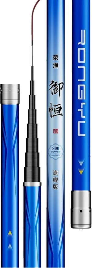 Telescopic Fishing Rod 8m 9m 10m 11m 12m 13m Carbon Fiber Fishing Pole Easy to Travel Hit The Pole Long Distance Big Fish Rivers Lakes Reservoirs Streams