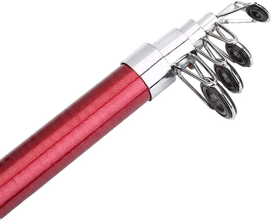 Telescopic Fishing Rod, Outdoor Portable Lightweight Casting Fishing Pole Folding Fishing Rod Reel Tackle Accessory for Travel Saltwater Freshwater Fishing