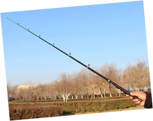 Telescopic Fishing Rod Portable Folding Pole for Fishing Enthusiasts Meters Long Durable Design with Ergonomic Handle Fishing Accessory for Use Black