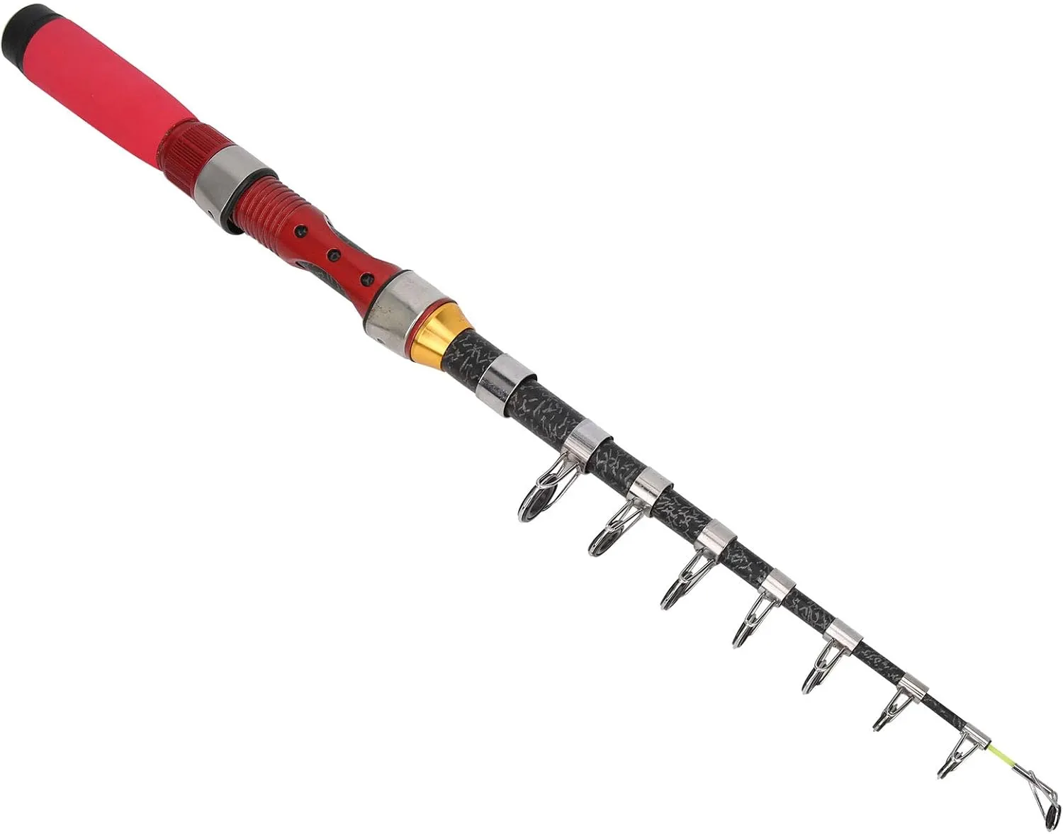 Telescopic Fishing Rod, Telescoping Fishing Rod with Non Slip Grip 1.9m Fiberglass Telescopic Portable Fishing Fishing Rod for Ocean, Rivers, Lakes, Reservoirs