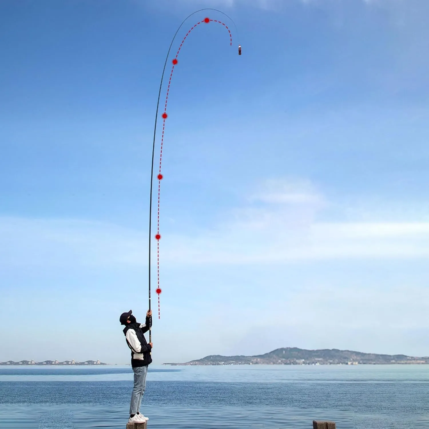 Telescopic Fishing rods-8m 9m 10m 11m 12m 13m 14m 15m 16m Long Section Carbon Fiber Material Fishing Pole caña de pescar Long Distance Big Fish