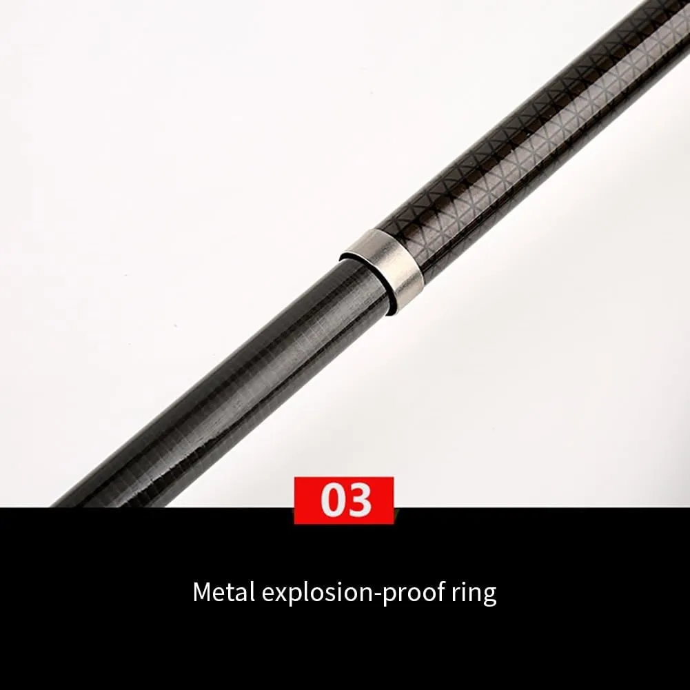 Telescopic Fishing Rods Carbon Fiber Spinning Casting Rod 2.1m 3.6m 4.5m 5.4m 6.3m 7.2m Fishing Pole Lightweight Portable 76cm