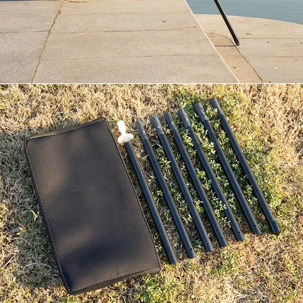 Telescopic Tarp Poles, Heavy Duty Adjustable Carbon Fiber Tarp Poles, Portable Canopy Rods Tent Tarps Replacement for Awning, Camping, Hiking(2.9m)