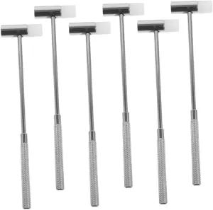 TENDYCOCO Versatile Watch Repair Hammers 6PCs Mini Hammer Set Portable Jewelry Making Tool Zinc Alloy Mallet Hammer Comfortable Grip for DIY Hardware Projects