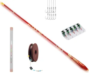 Tenkara Rod Fly Fishing Rod Kit - Kids Fishing Pole Small Stream Collapsible Fly Poles All Waters Quality Carbon Tube Creek Rods