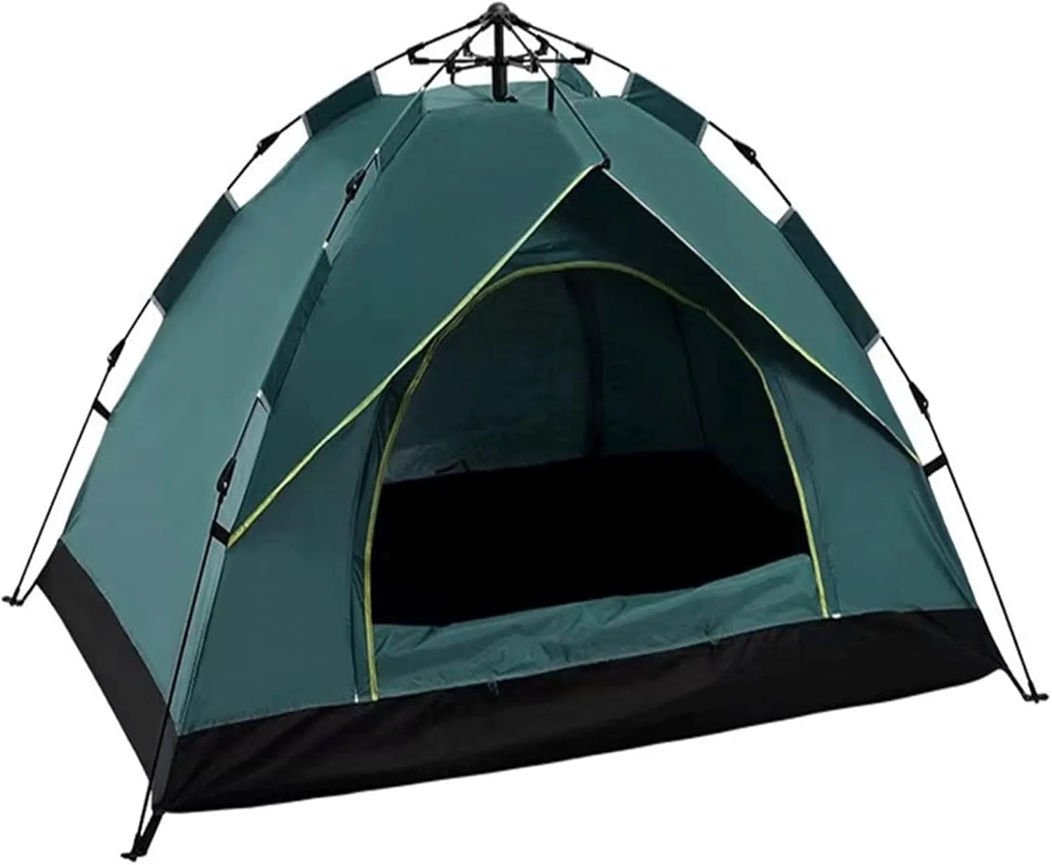 Tent 3-4Person Fully Outdoor Automatic Quick Open Tent Waterproof Tent Camping Family Outdoor Llightweight Instant Setup Tent (Color : Blue) (Green)