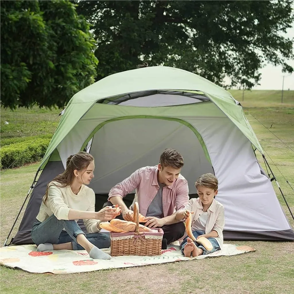 Tent 4-6 People Double-Layer Tent, Rainproof and Sunshade Outdoor Camping Tent, Easy to Build Family Park Tent Outdoor Tent