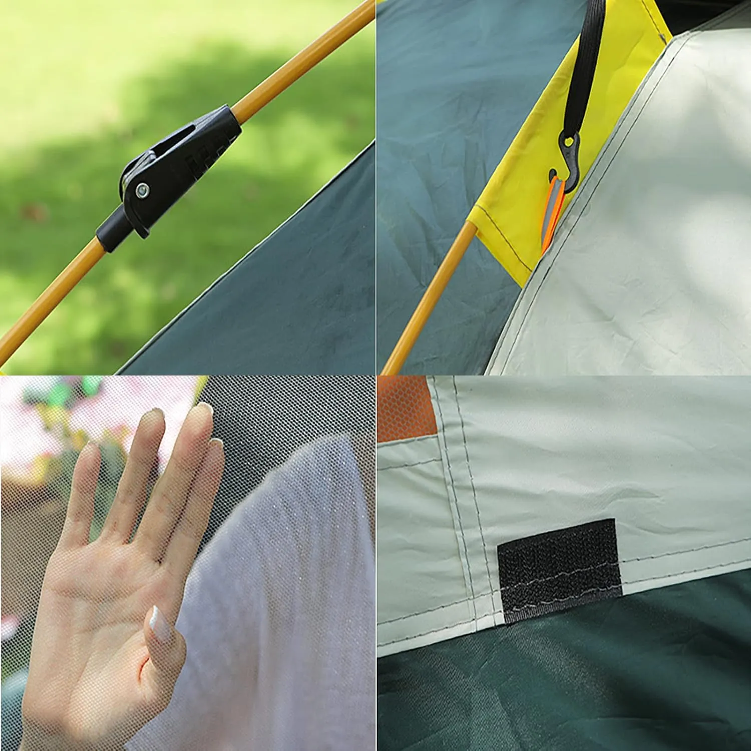 Tent for Camping Easy Set Up Ventilated, Sun Shelter Tent Weatherproof Waterproof, Backpacking Tent Pop Up Lightweight, All Seasons, for Family Hiking and Backpacking