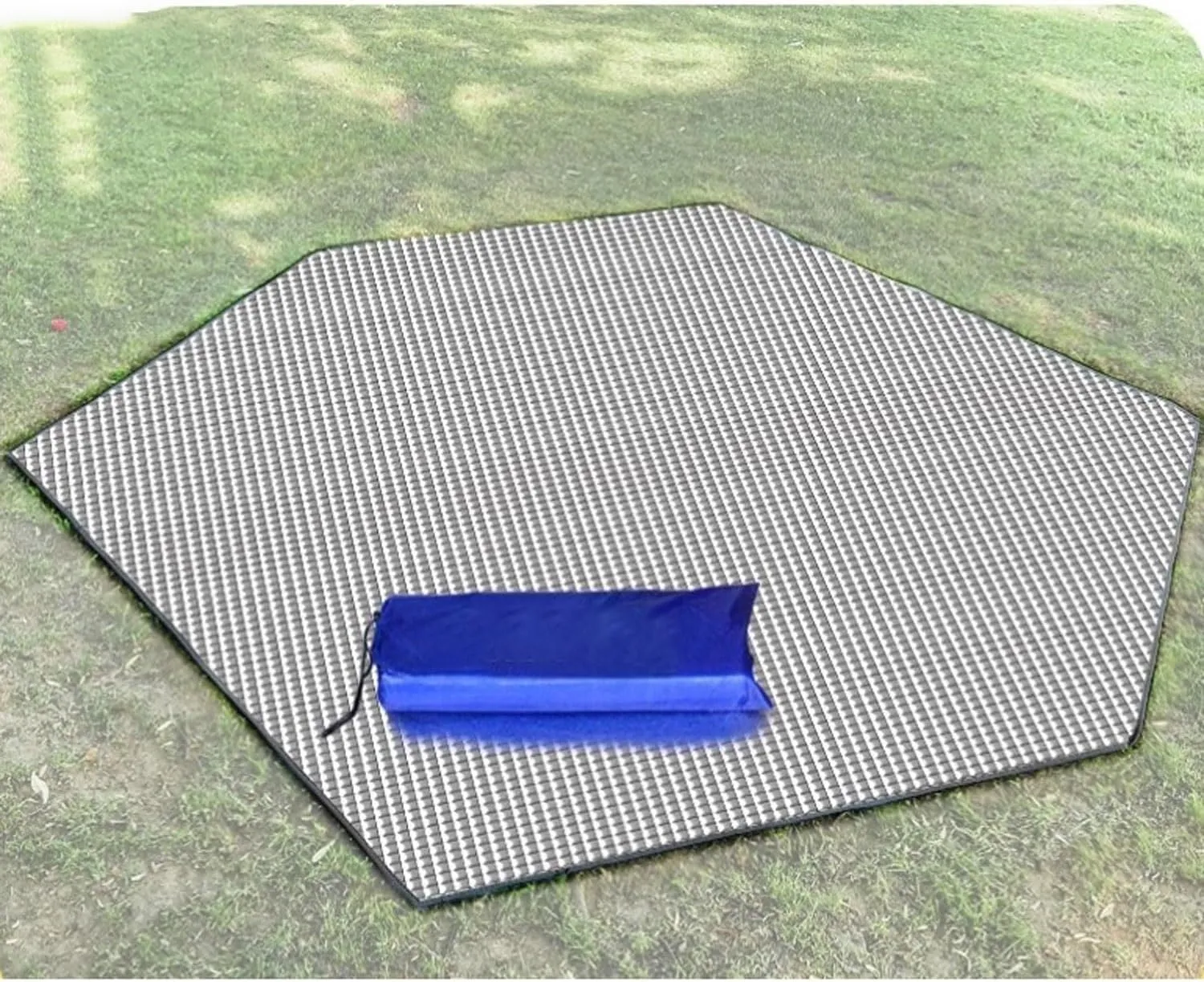 Tent Mat Camping Mat Hexagon Foam Foil Blanket for Camping Foam Pad Insulating Foil Mat Sleeping Tent Pad Thermal Aluminum Camping mat for Reflecting Heat with Carrying Bag