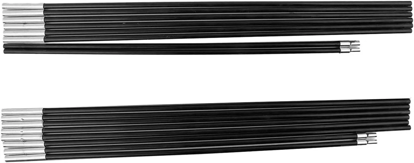 Tent Pole,Fiberglass Tent Rod 1Pair Camping Tent Pole Kits Portable Lightweight Camping Tarp Bar Awning Pole Frames Kit For Outdoor Camping Tent(4.48m)