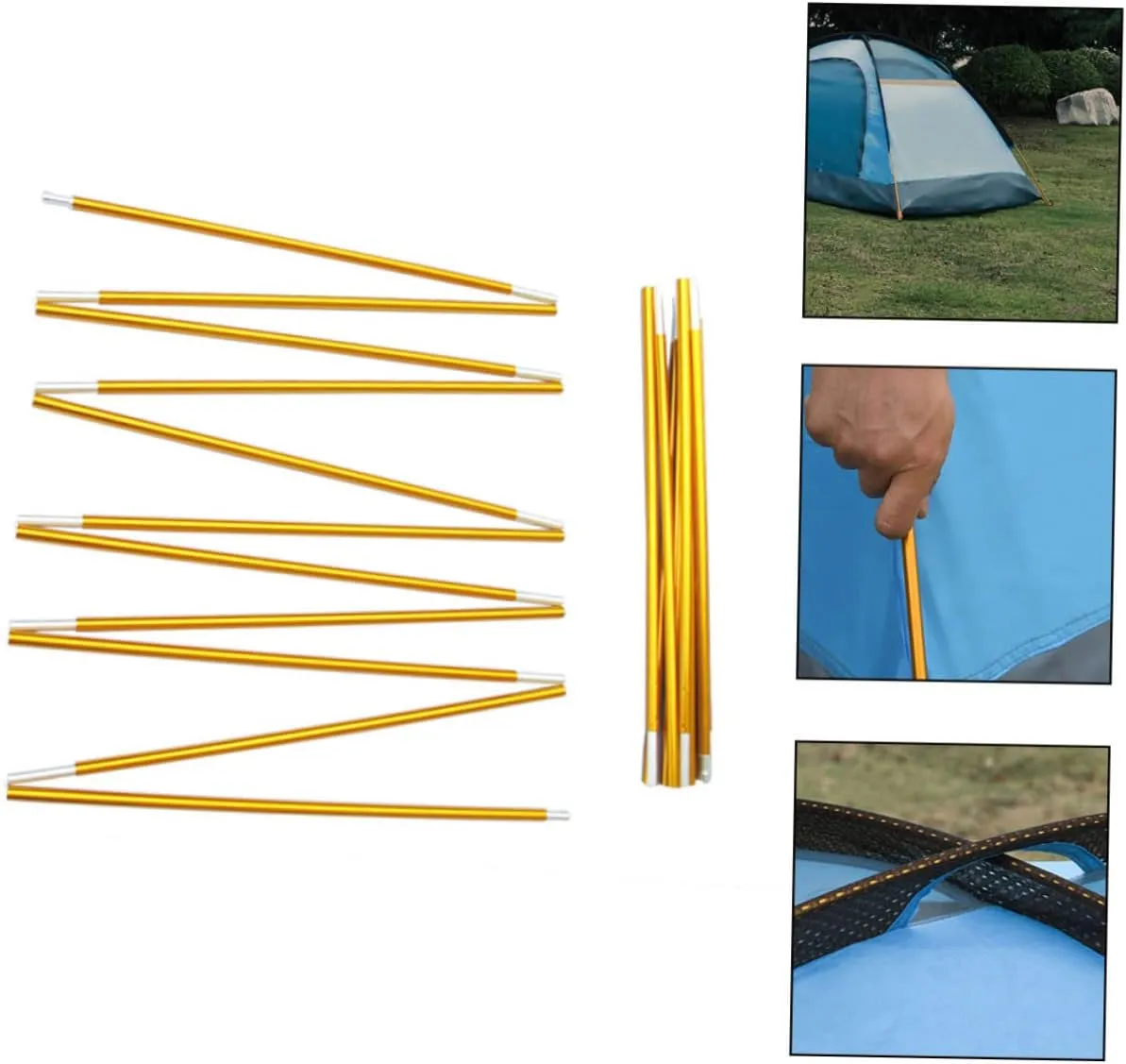 Tent Poles Durable Tent Accessories for Camping Tarp Support Portable Design for