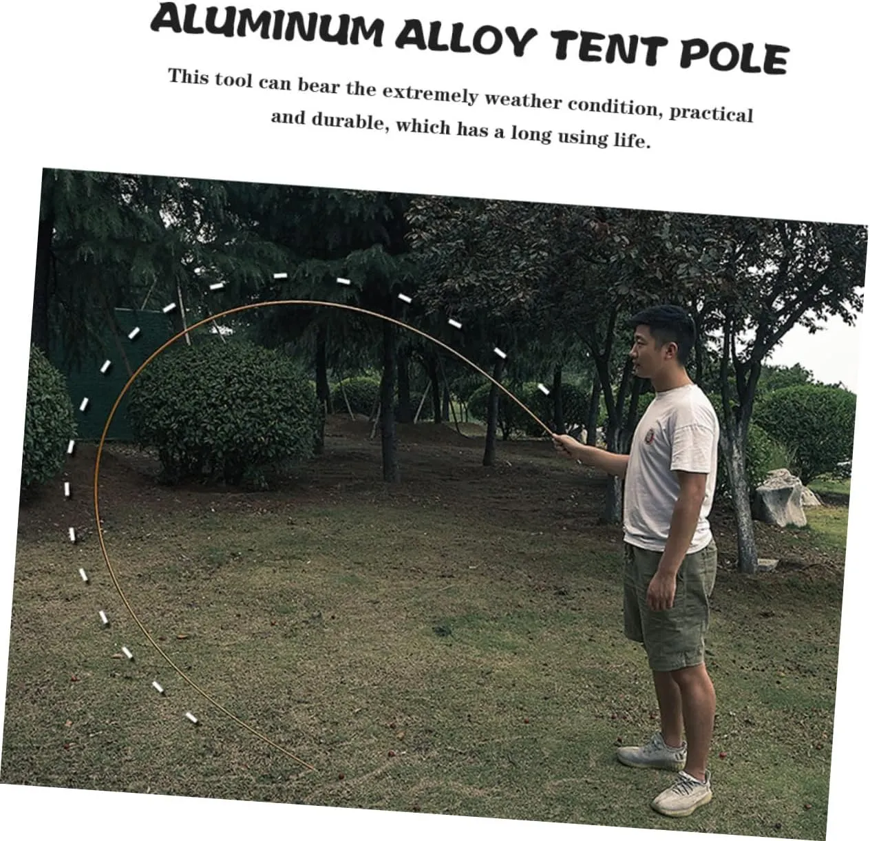 Tent Poles Durable Tent Accessories for Camping Tarp Support Portable Design for