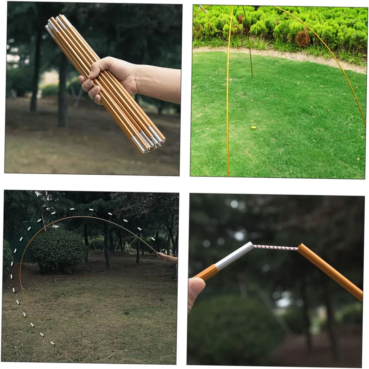 Tent Poles Durable Tent Accessories for Camping Tarp Support Portable Design for