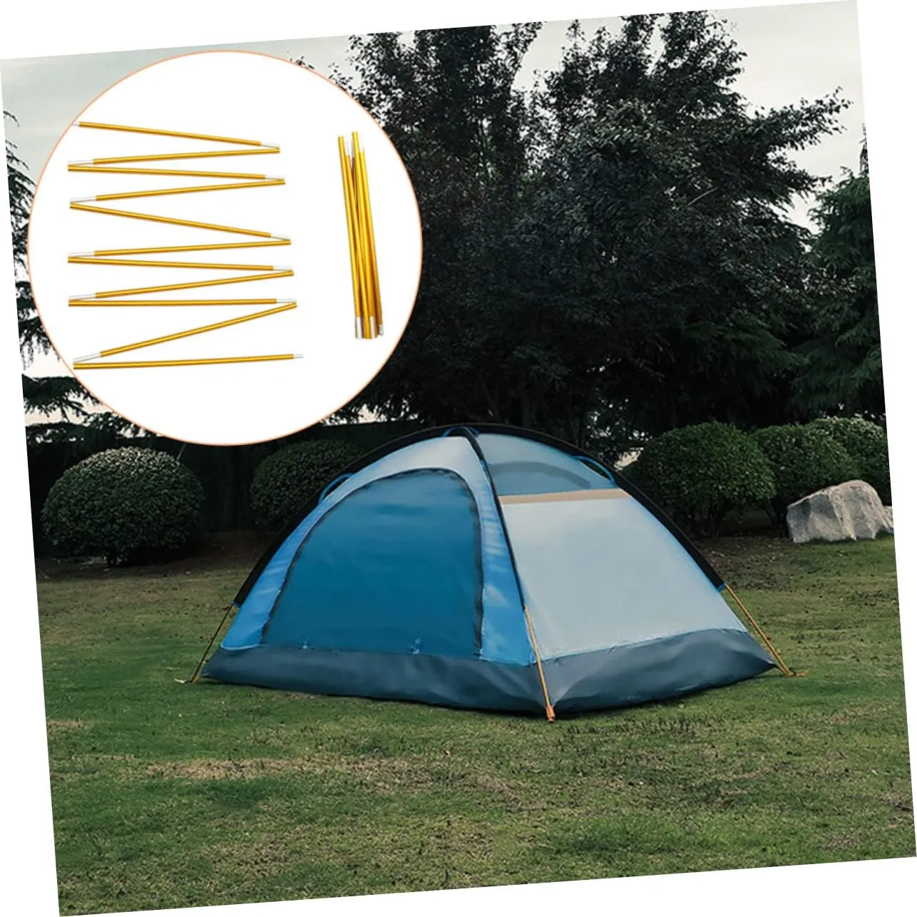 Tent Poles Elastic Support Hiking Outdoor Stake Portable Lightweight Tarp for Camping Foldable King