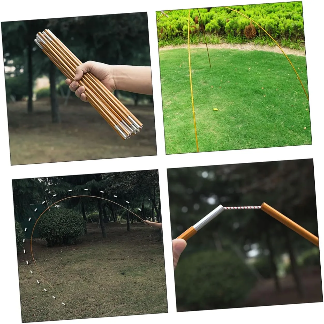 Tent Poles Elastic Support Hiking Outdoor Stake Portable Lightweight Tarp for Camping Foldable King