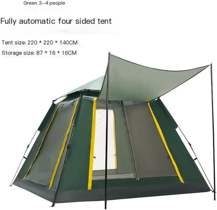 Tent Tent Outdoor Camping Windproof Tent Camping Fully Automatic Double Layer Tent Outdoor Portable Awning Outdoor Tent