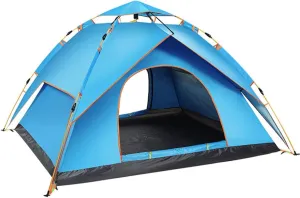 Tents 3-4 Person Fully Automatic Tent, Waterproof, UV Resistant, for Beach, Camping, Camping
