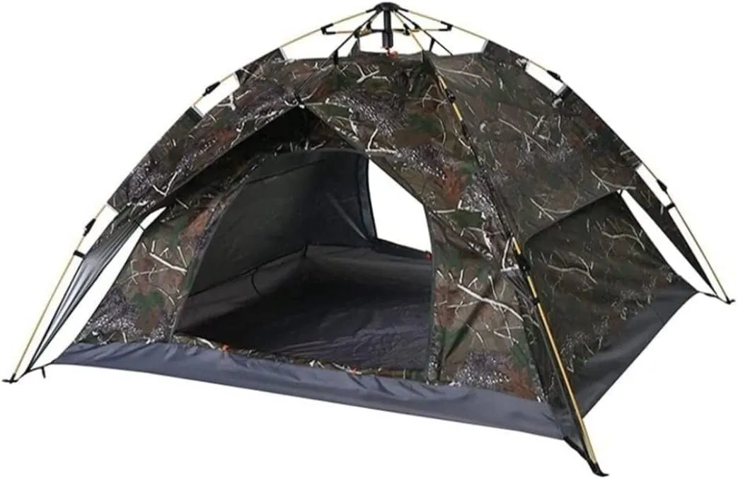 Tents for Camping Beach Tents Camping Camouflage Tent Double Layer Anti-UV Tents Thicken Rainproof Circulating Ventilation 3-4 Persons Outdoor Tent Family Tents for Camping Hiking Traveling