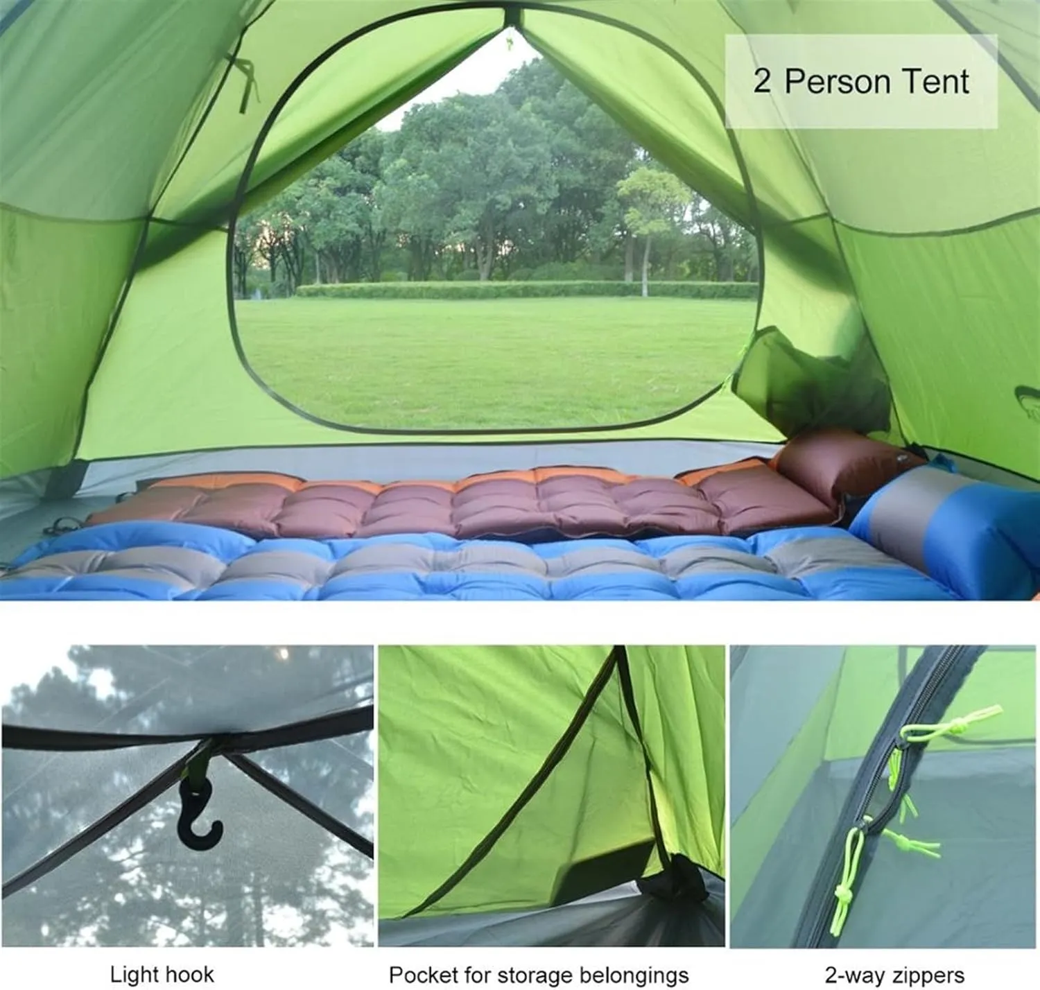 Tents Waterproof Tent Season Backpacking Hiking Tents for Camping Beach Travelling Double Layer Outdoor Tent