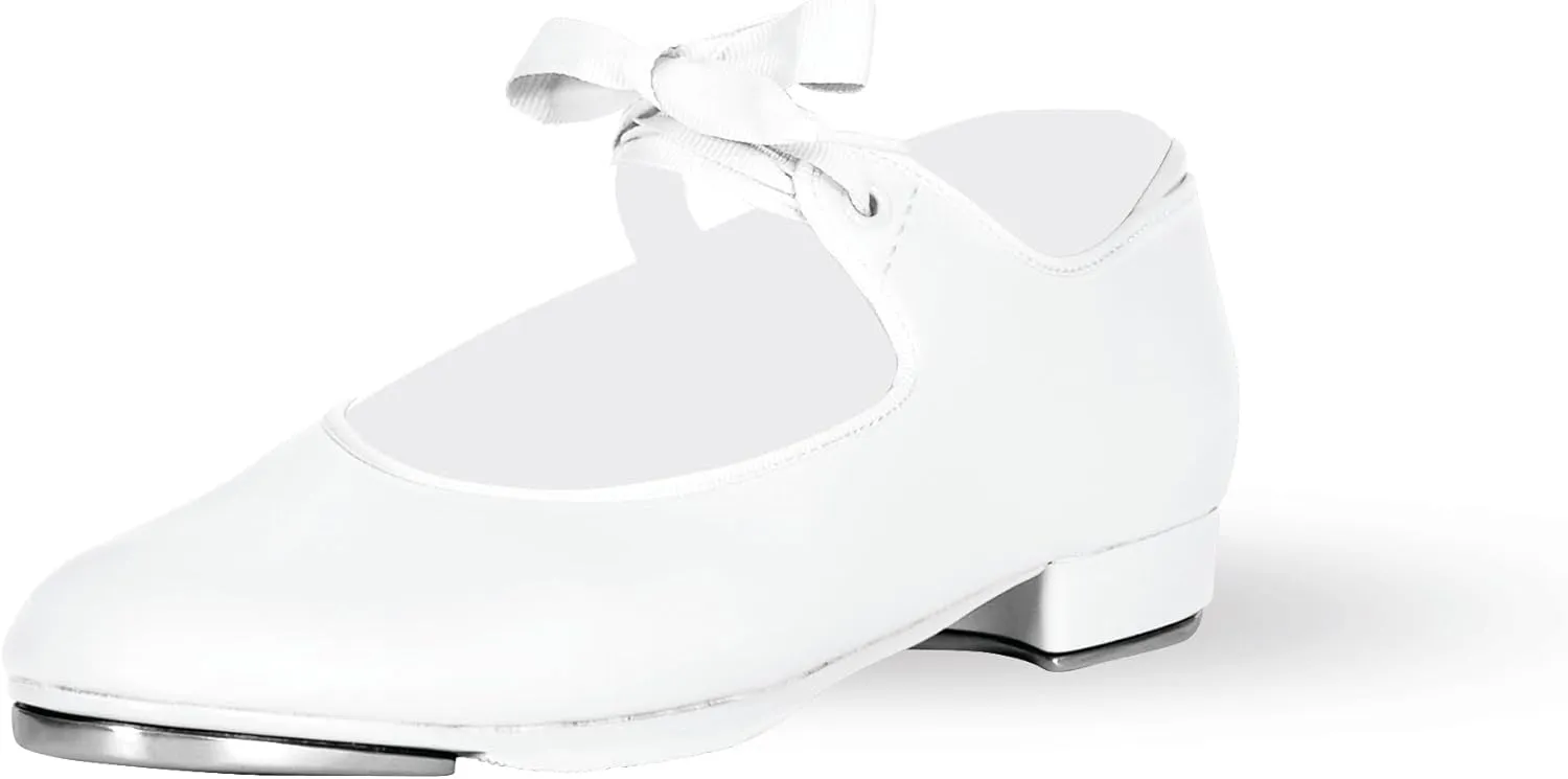 Theatricals Womens Tap Star Ribbon Tie Elastic Tap Shoes