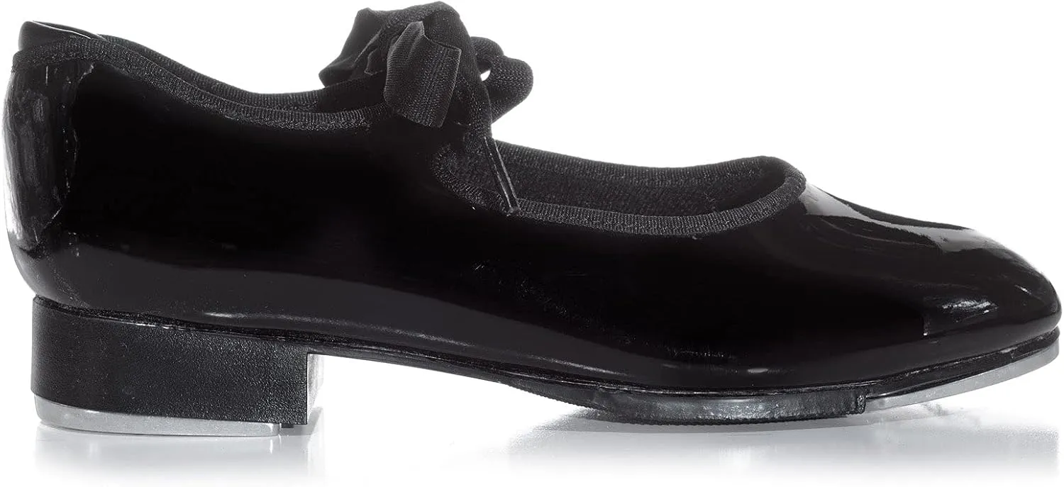 Theatricals Womens Tap Star Ribbon Tie Elastic Tap Shoes