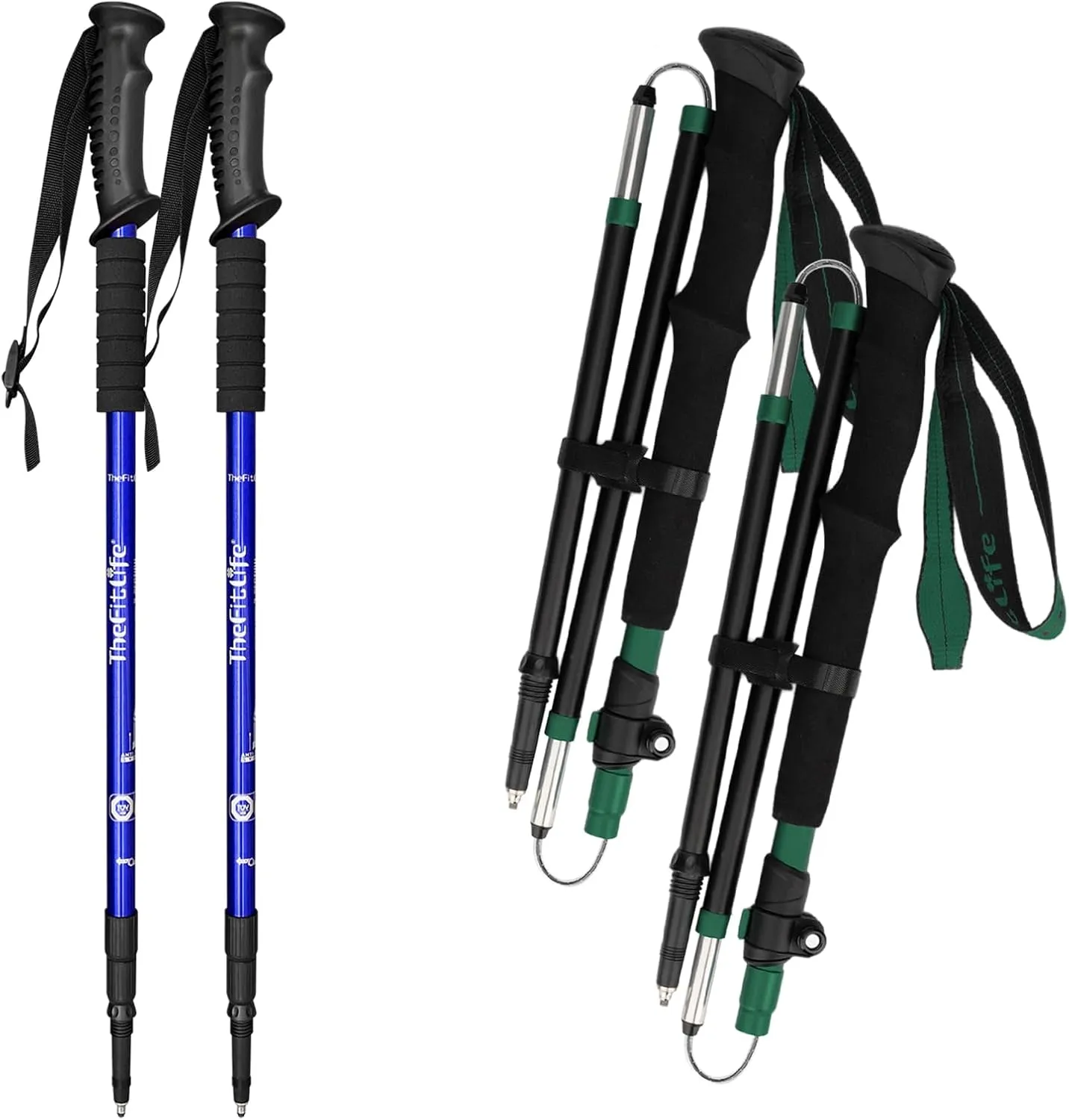 TheFitLife Anti Shock Trekking Poles   Folding Poles Aluminum