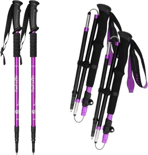 TheFitLife Anti Shock Trekking Poles   Folding Poles Aluminum