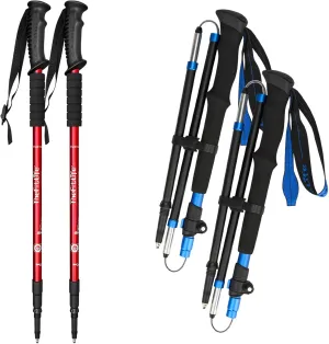 TheFitLife Anti Shock Trekking Poles   Folding Poles Aluminum