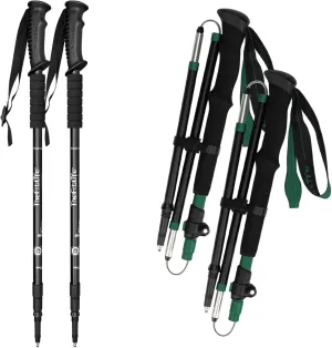TheFitLife Anti Shock Trekking Poles   Folding Poles Aluminum