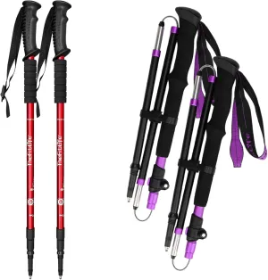 TheFitLife Anti Shock Trekking Poles   Folding Poles Aluminum