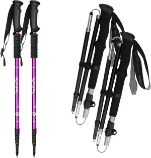 TheFitLife Anti Shock Trekking Poles   Folding Poles Aluminum