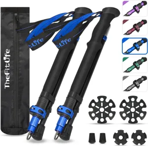 TheFitLife Lightweight Trekking Poles - Extra-Long Handle