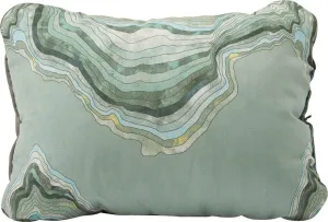 Therm-a-Rest Compressible Cinch Camping and Backpacking Pillow, Large - 16 x 23 Inch, Sage Topo Wave Print