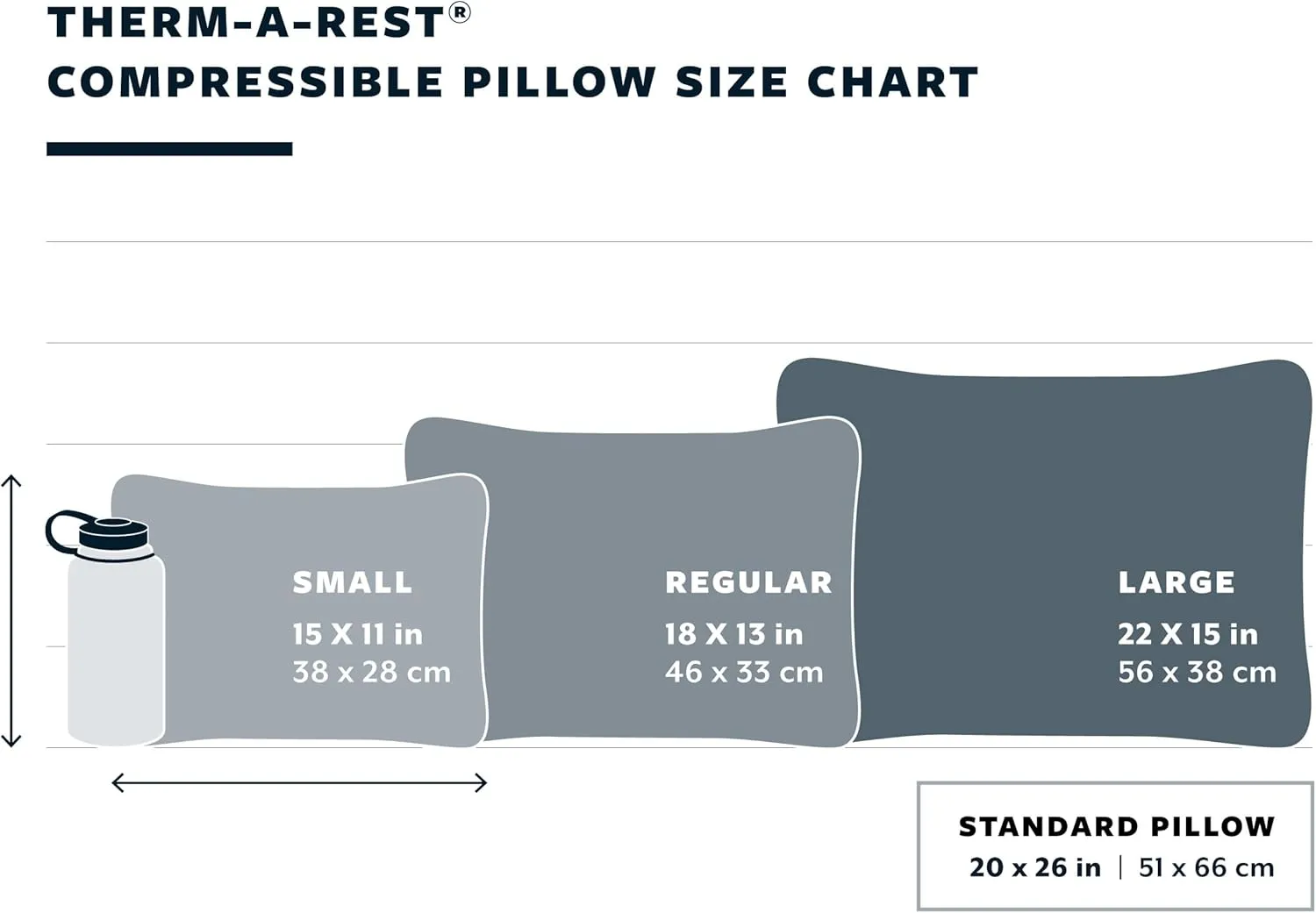 Therm-a-Rest Compressible Cinch Camping and Backpacking Pillow, Regular - 14 x 18 Inch, Desert