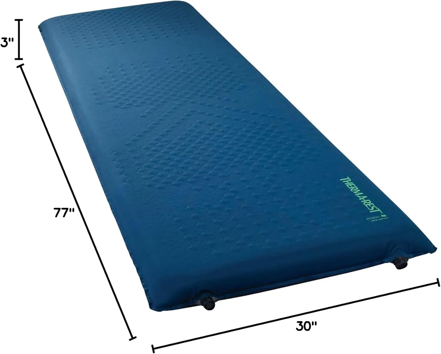 Therm-a-Rest LuxuryMap Self-Inflating Foam Camping Sleeping Pad, X-Large - 30-77 Inches, Poseidon Blue