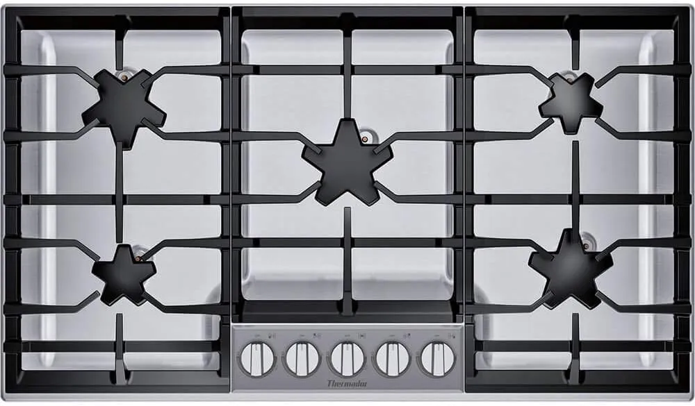 Thermador SGSX365TS 36 inch Masterpiece0174 5 Pedestal Star0174 Burner Gas Cooktop