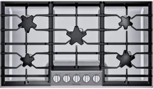 Thermador SGSX365TS 36 inch Masterpiece0174 5 Pedestal Star0174 Burner Gas Cooktop