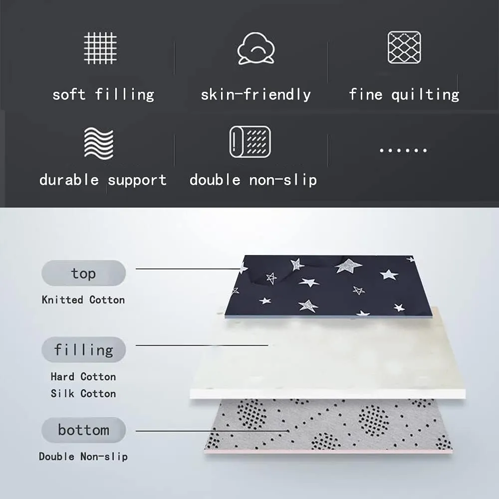 Thicken Soft Floor Mattress Foam Futon Mattress Topper Guest Mattress, Foldable Sleeping Pad Foldable Roll Up Mattress,B,Twin 0.9 * 2m