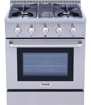 Thor Kitchen 4.2 Cu. Ft. Professional Gas Range - HRG3080U-SS|Cuisinière professionnelle à gaz Thor Kitchen de 4,2 pi³ – HRG3080U-SS|HRG3080S