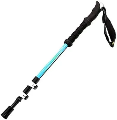 Three-Section External Locking,Outdoor Products EVA Handle Adjustable Wrist Strap Cane,Ultralight for Senior Trekking,Backpacking,Hiking