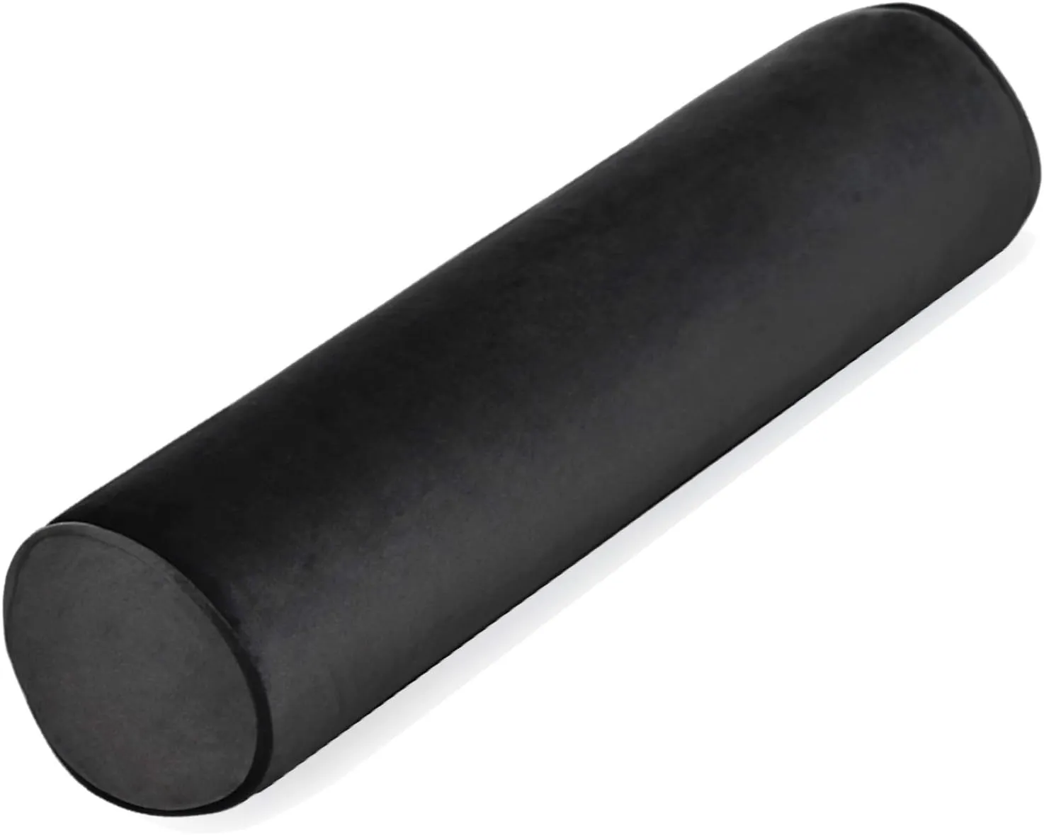 Tinbolunce Memory Foam Round Neck Pillow for Sleeping, Neck Pain Relief, Side Back Stomach Sleeper, Car or Office Chair Sofa,Cervical Bolster Length 24" x 6" Diameter (Black)
