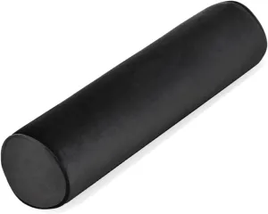 Tinbolunce Memory Foam Round Neck Pillow for Sleeping, Neck Pain Relief, Side Back Stomach Sleeper, Car or Office Chair Sofa,Cervical Bolster Length 24" x 6" Diameter (Black)